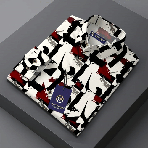     			TOKYO FASHION, Cotton Blend Regular Fit Self Design Full Sleeves Men's Casual Shirt - Maroon ( Pack of 1 )