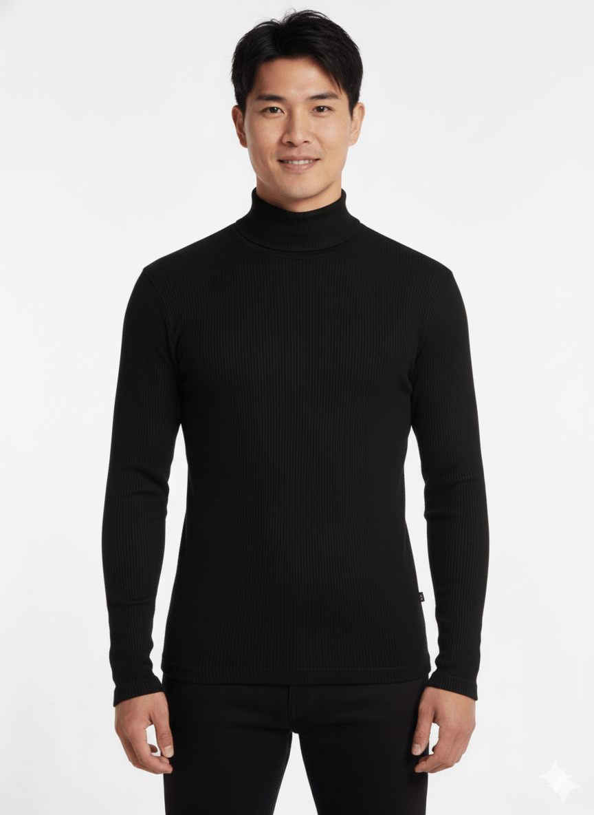 ZEFFORA Woollen High Neck Men's Sleeveless Pullover Sweater - Black ( Pack of 1 ) ZEFFORA Woollen High Neck Men's Sleeveless Pullover Sweater - Black ( Pack of 1 )