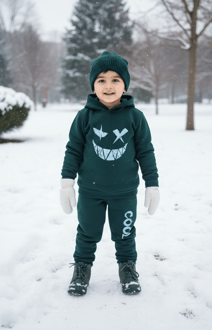     			ZIKIDO Pack of 1 Unisex Fleece Sweatshirt & Trackpant Set ( Green )