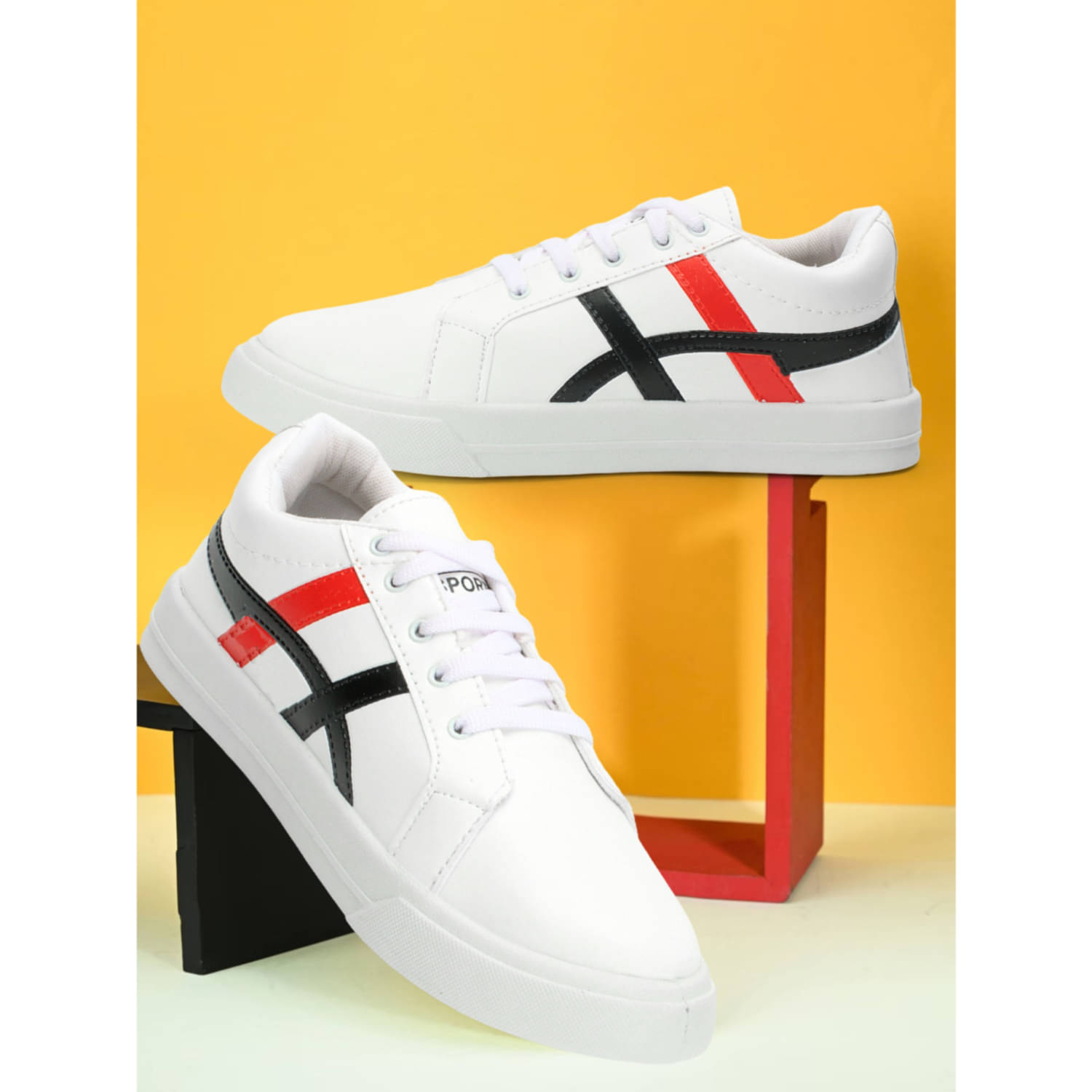     			hotstyle White Men's Sneakers