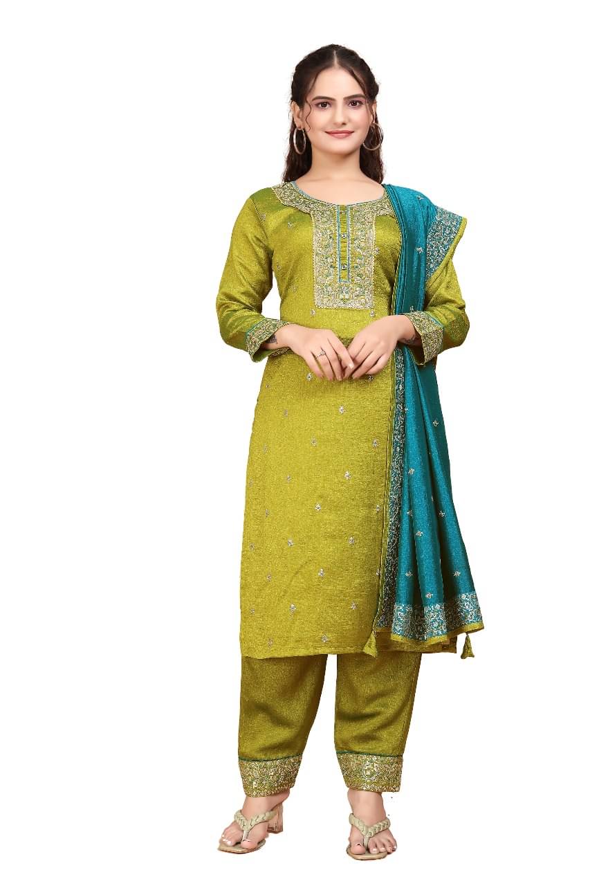 reldor Women Silk Blend Embroidered A-line Kurti With Patiala Salwar ( Beige ) reldor Women Silk Blend Embroidered A-line Kurti With Patiala Salwar ( Beige )
