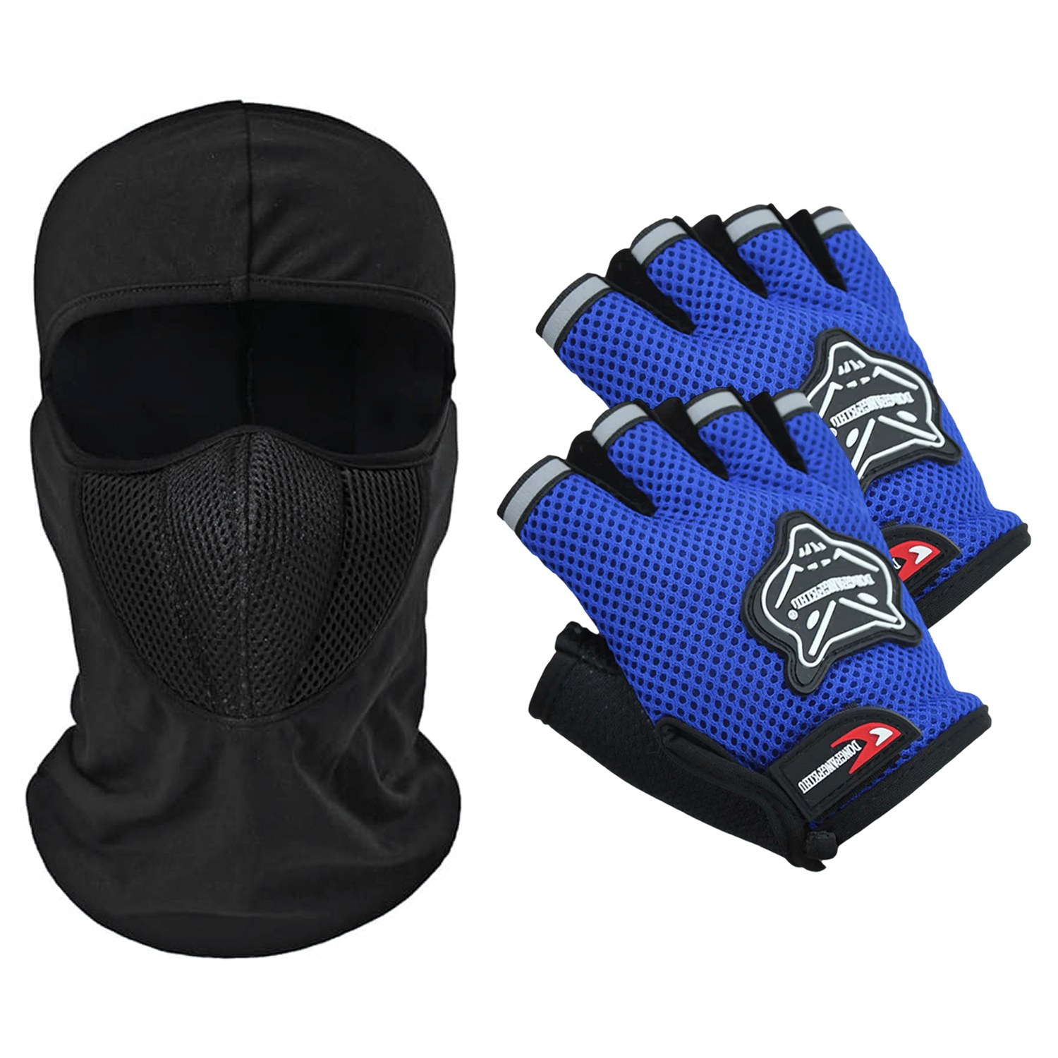     			Aksmit Red Full Face Dust Proof Mask for Bike | Cycle Balaclava With Gloves, Half Finger, for Daily Cycling Workout, Outdoor Sports, Men & Women