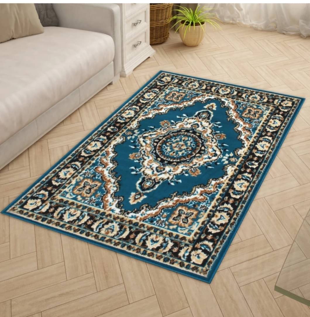     			Carpet Rugs Aqua Synthetic Carpet Natural 3x5 Ft