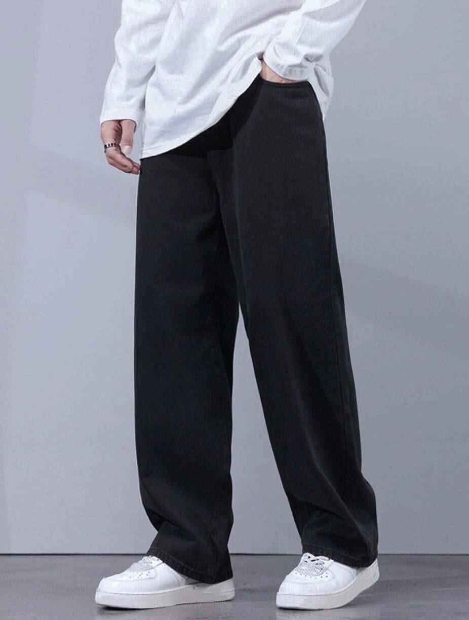 DAIME Clean Look Men's Jeans - Black ( Pack of 1 ) DAIME Clean Look Men's Jeans - Black ( Pack of 1 )