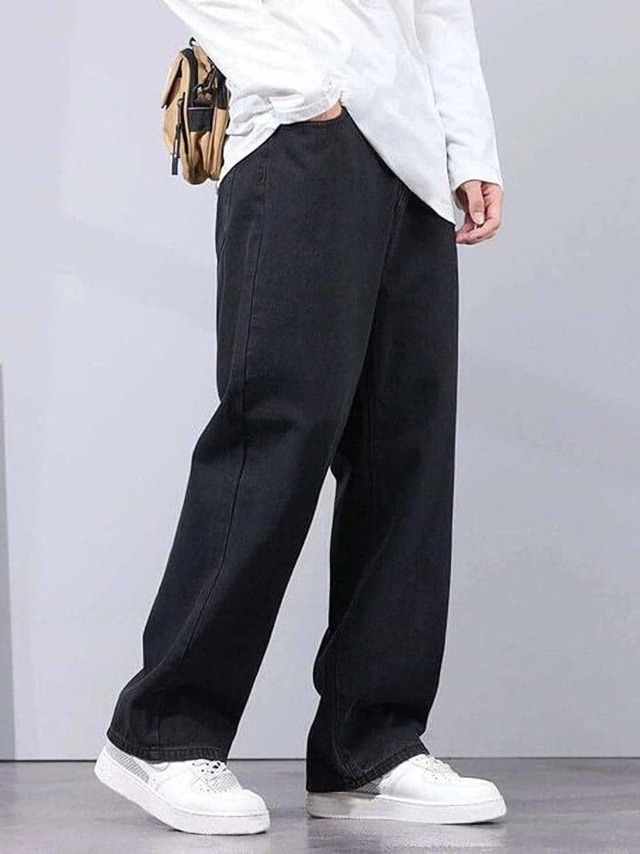 DAIME Clean Look Men's Jeans - Black ( Pack of 1 ) DAIME Clean Look Men's Jeans - Black ( Pack of 1 )