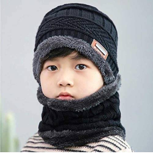     			EASTERN CLUB Pack of 1 Unisex for Baby Winter Caps ( Black )