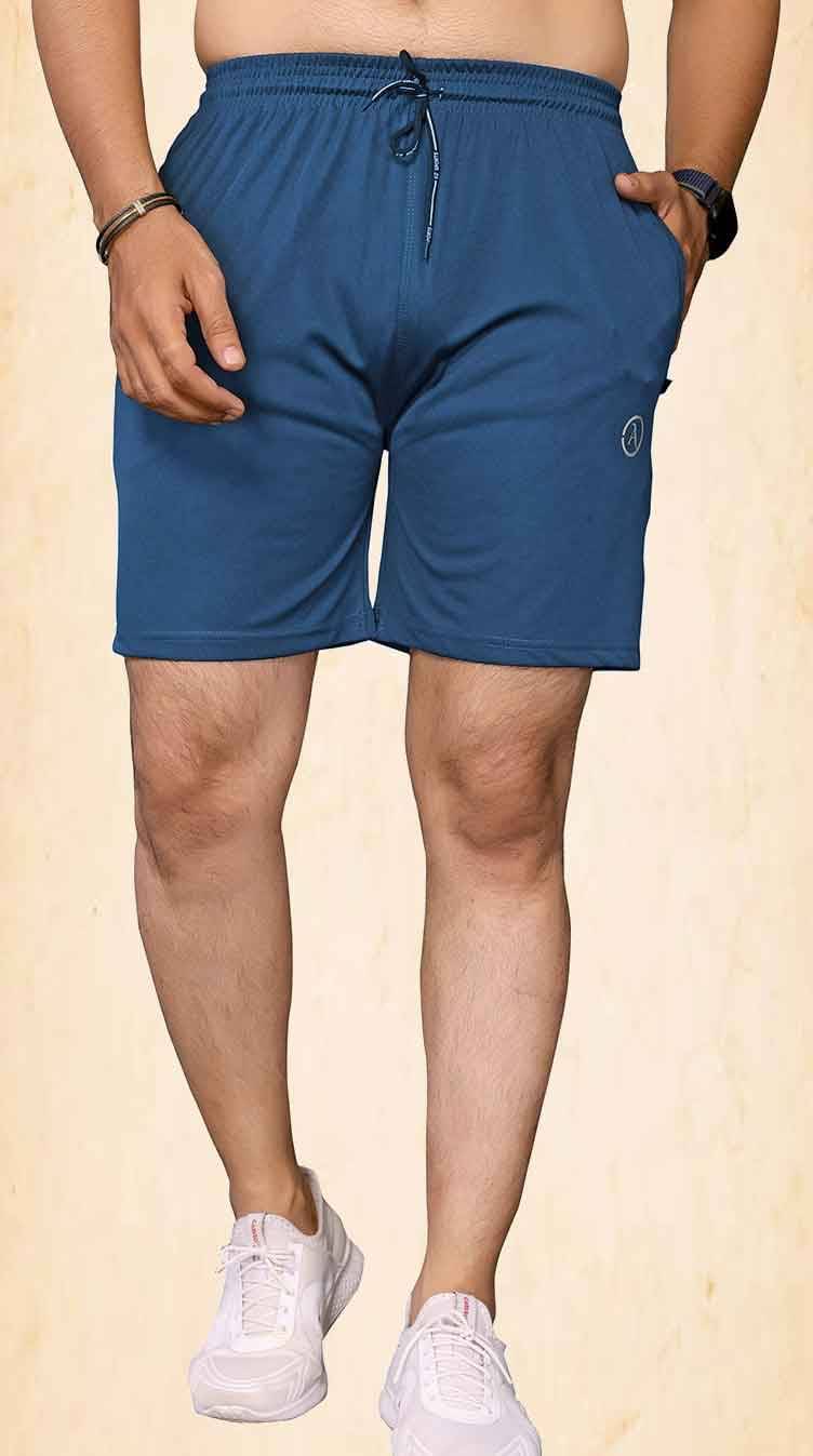 Kashvi Blue Lycra Men's Shorts ( Pack of 1 ) Kashvi Blue Lycra Men's Shorts ( Pack of 1 )