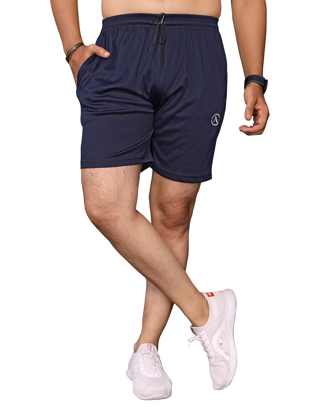 Kashvi Navy Blue Lycra Men's Shorts ( Pack of 1 ) Kashvi Navy Blue Lycra Men's Shorts ( Pack of 1 )