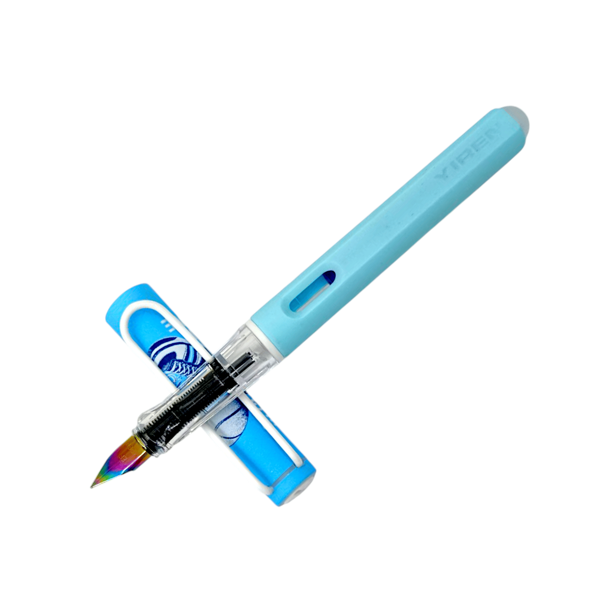 Lestylo 4085 Blue Color Rainbow Fine Nib Fountain Pen With Erasable Ink Cartrige For Football Lovers, Students & Best Gift Pen . Lestylo 4085 Blue Color Rainbow Fine Nib Fountain Pen With Erasable Ink Cartrige For Football Lovers, Students & Best Gift Pen .