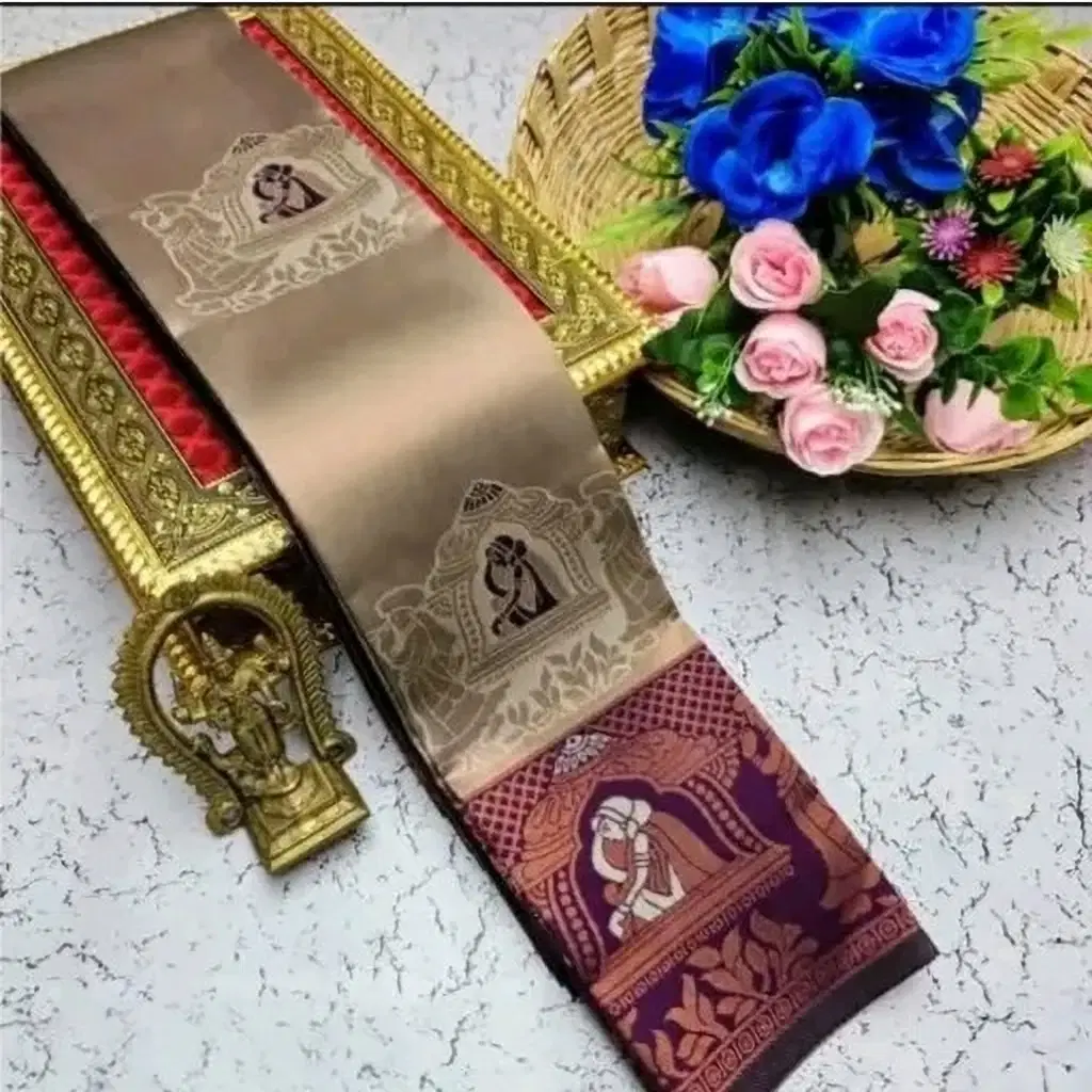 Pionex Art Silk Woven Kanjeevaram Sarees With Unstitched Blouse Piece ( Beige ) Pionex Art Silk Woven Kanjeevaram Sarees With Unstitched Blouse Piece ( Beige )