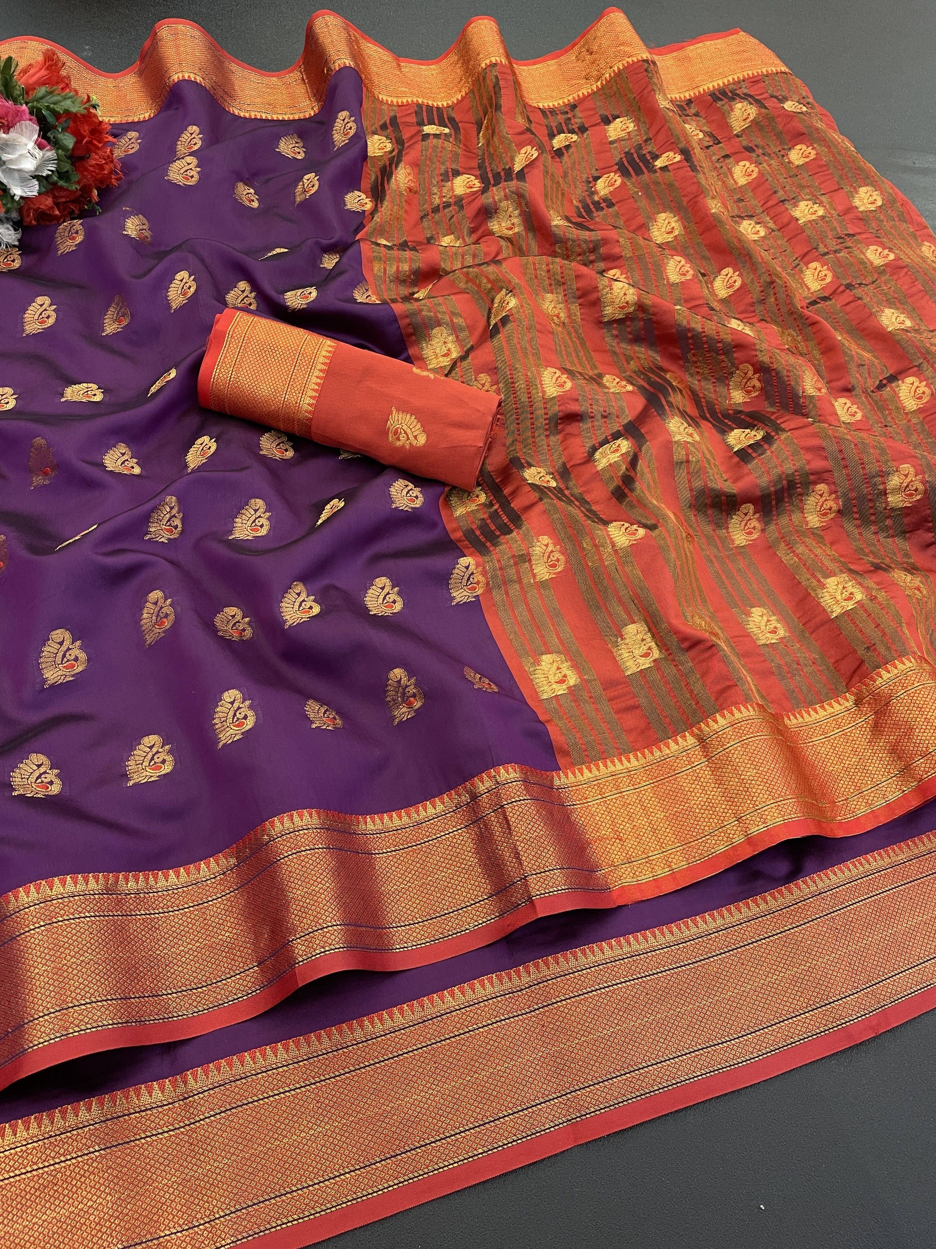 Pionex Cotton Silk Woven Banarasi saree With Unstitched Blouse Piece ( Magenta ) Pionex Cotton Silk Woven Banarasi saree With Unstitched Blouse Piece ( Magenta )