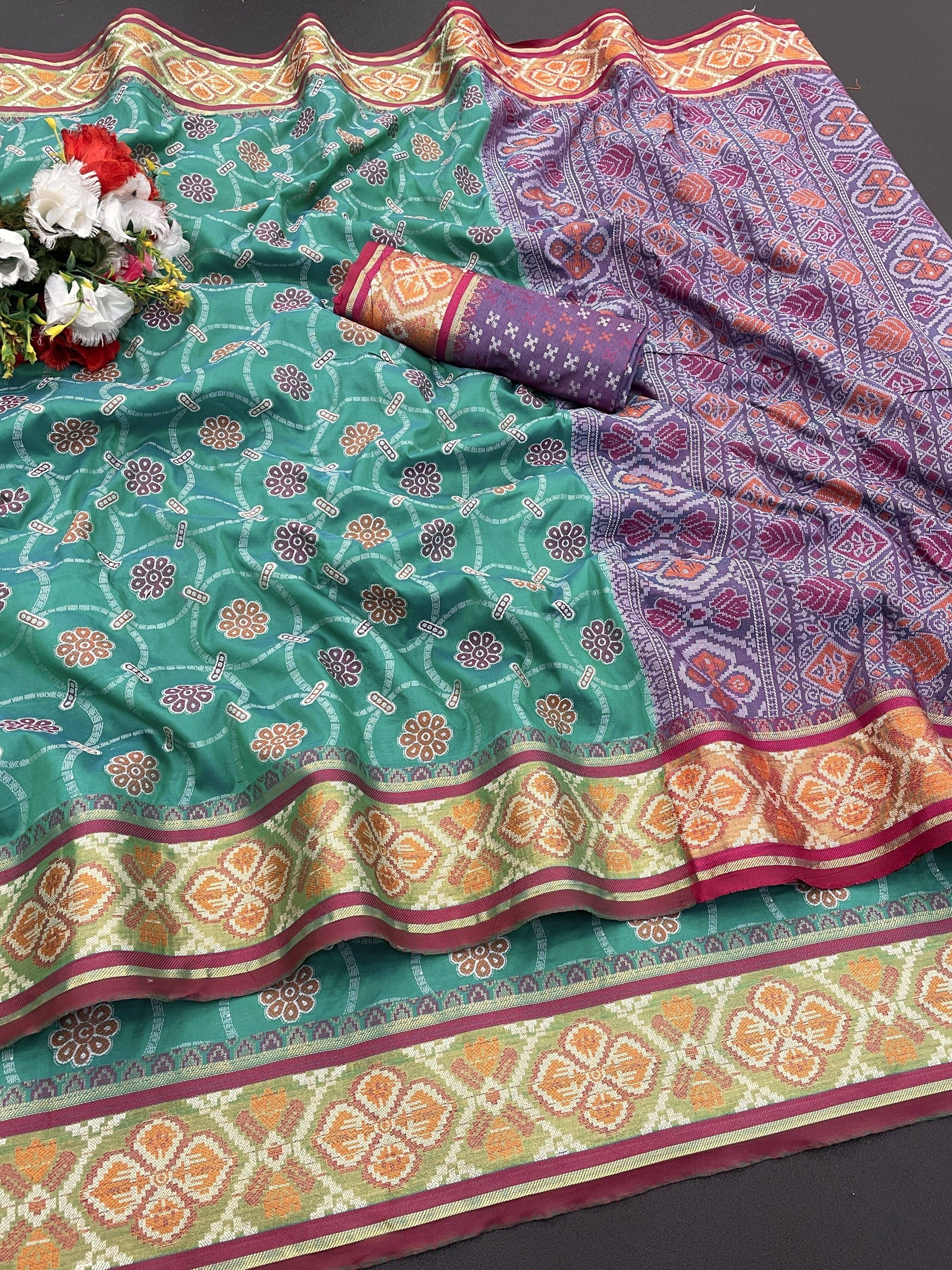 Pionex Jacquard Woven Banarasi saree With Unstitched Blouse Piece ( Light Blue ) Pionex Jacquard Woven Banarasi saree With Unstitched Blouse Piece ( Light Blue )