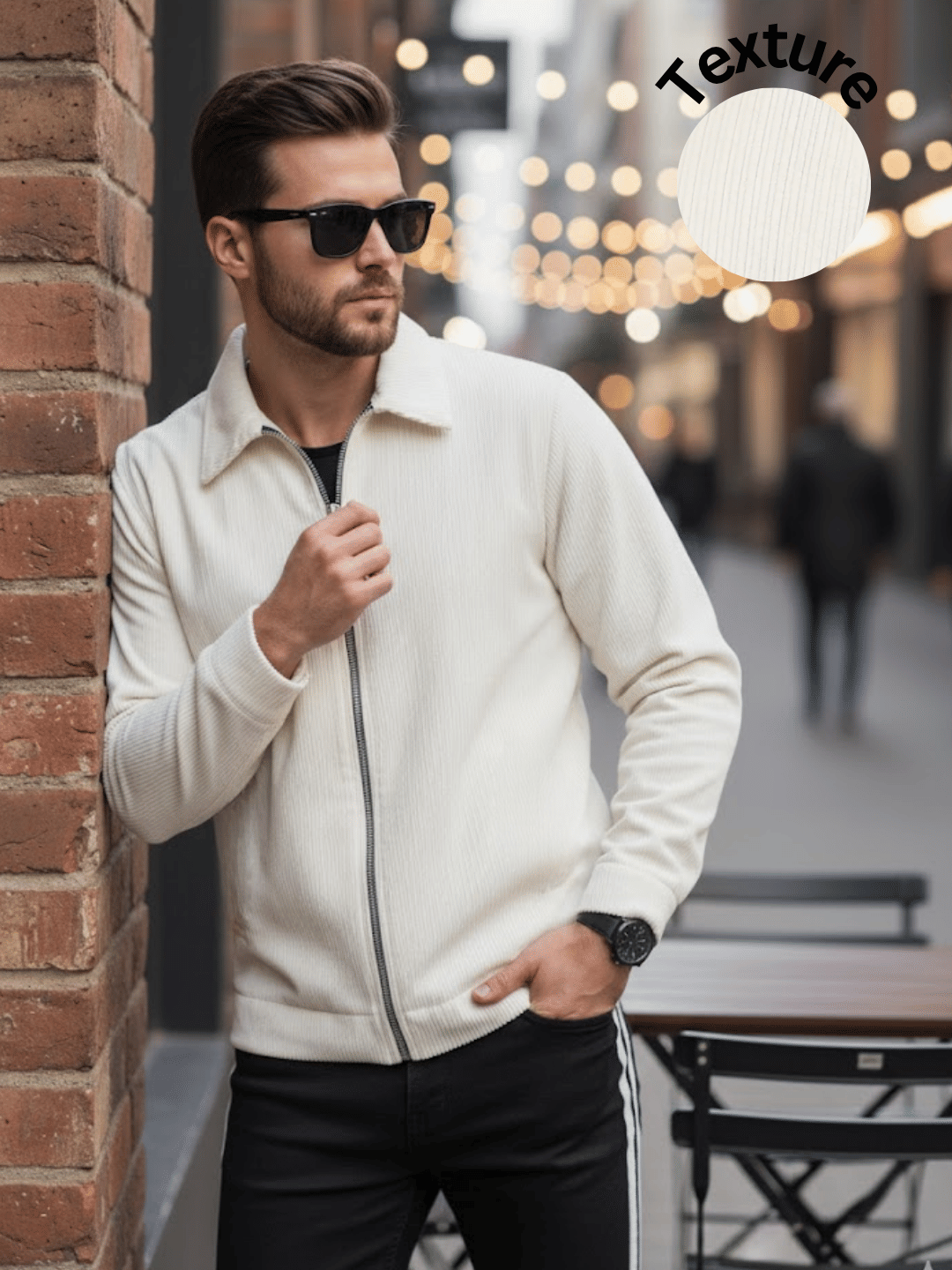     			Rigo Corduroy Men's Casual Jacket - White ( Pack of 1 )