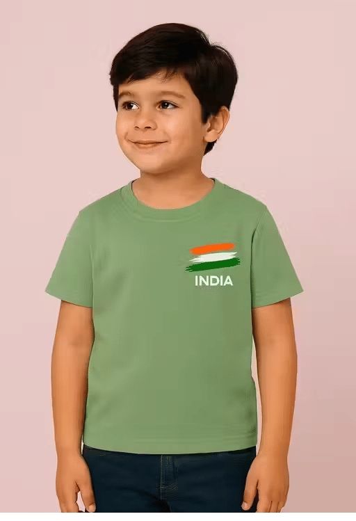     			Shree Enterprise Pack of 1 Boys Cotton Blend T-Shirt ( Green )