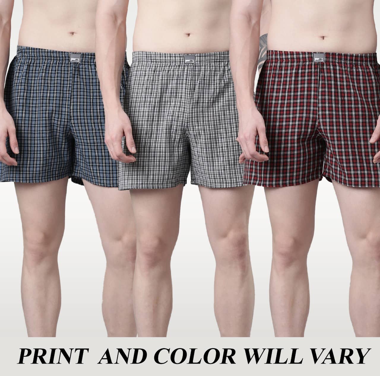 broon Pack of 3 Cotton Blend Boxers For Men's ( Assorted 8 )