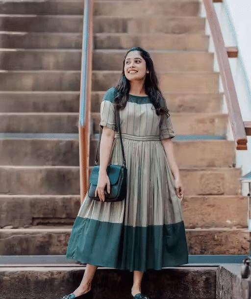 BRIJWASI FASHION Women Rayon Printed Anarkali Kurti ( Blue ) BRIJWASI FASHION Women Rayon Printed Anarkali Kurti ( Blue )