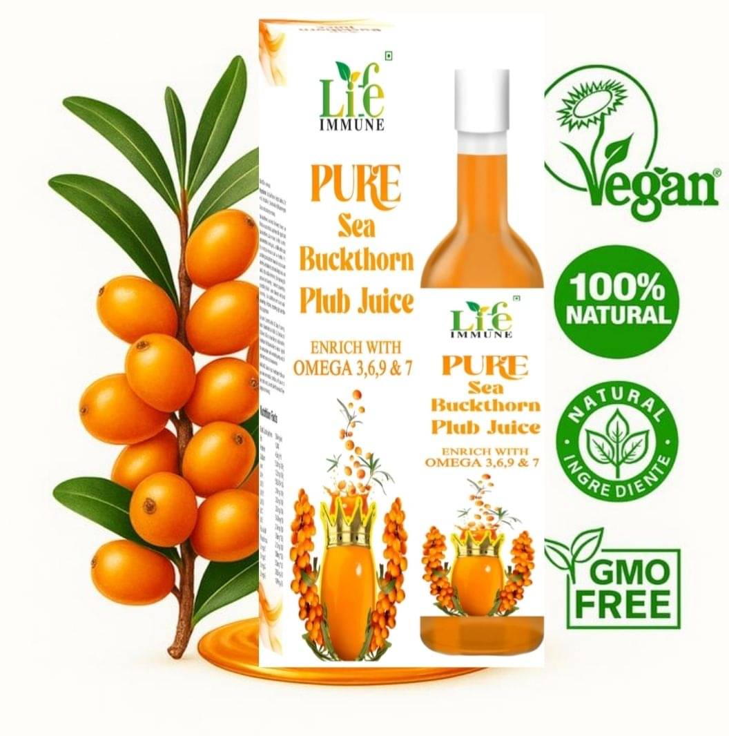     			Life immune SEA Buckthorn plub juice immunity and vitamins 1000 ml (Pack of 1)