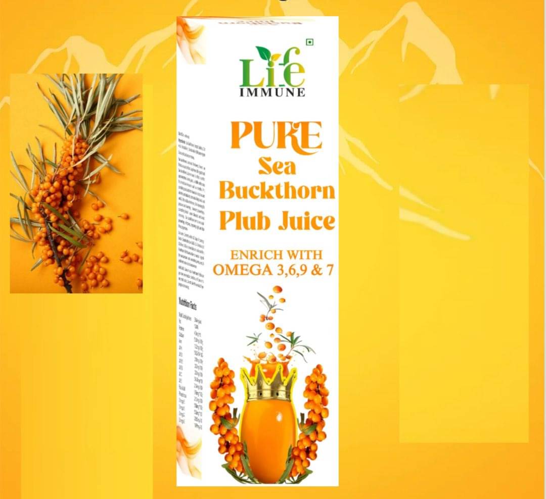     			Life immune SEA Buckthorn plub juice Power OF Vitamins 100% Ayurvedic 1000 ml (Pack of 1)