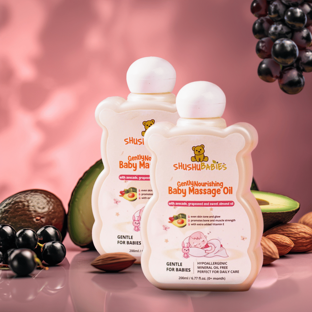     			ShuShu Babies Nourishing Baby Massage Oil (200ml, Pack of 2) Under 0-3 Years Babies
