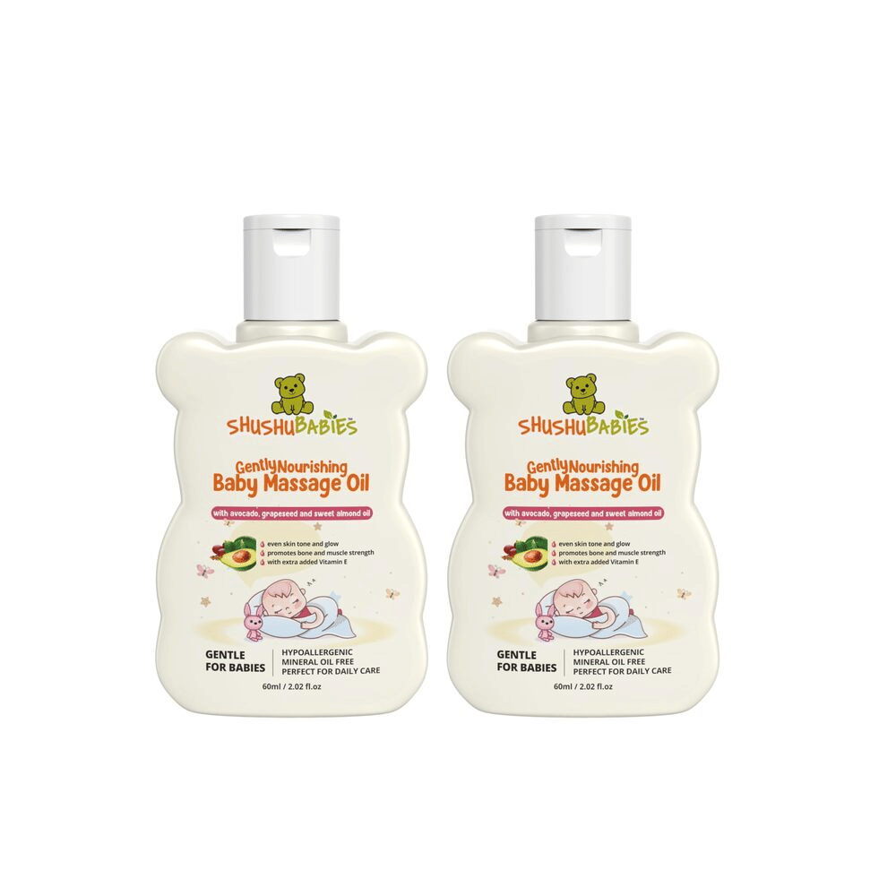     			ShuShu Babies Nourishing Baby Massage Oil (60ml, Pack of 2) Under 0-3 Years Babies