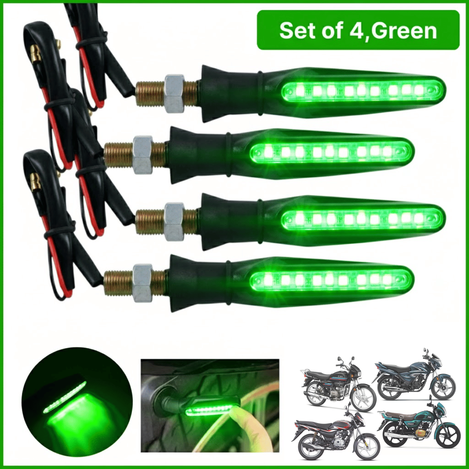 AKSMIT Indicator Light For All Bike Make ( Pack of 4 )