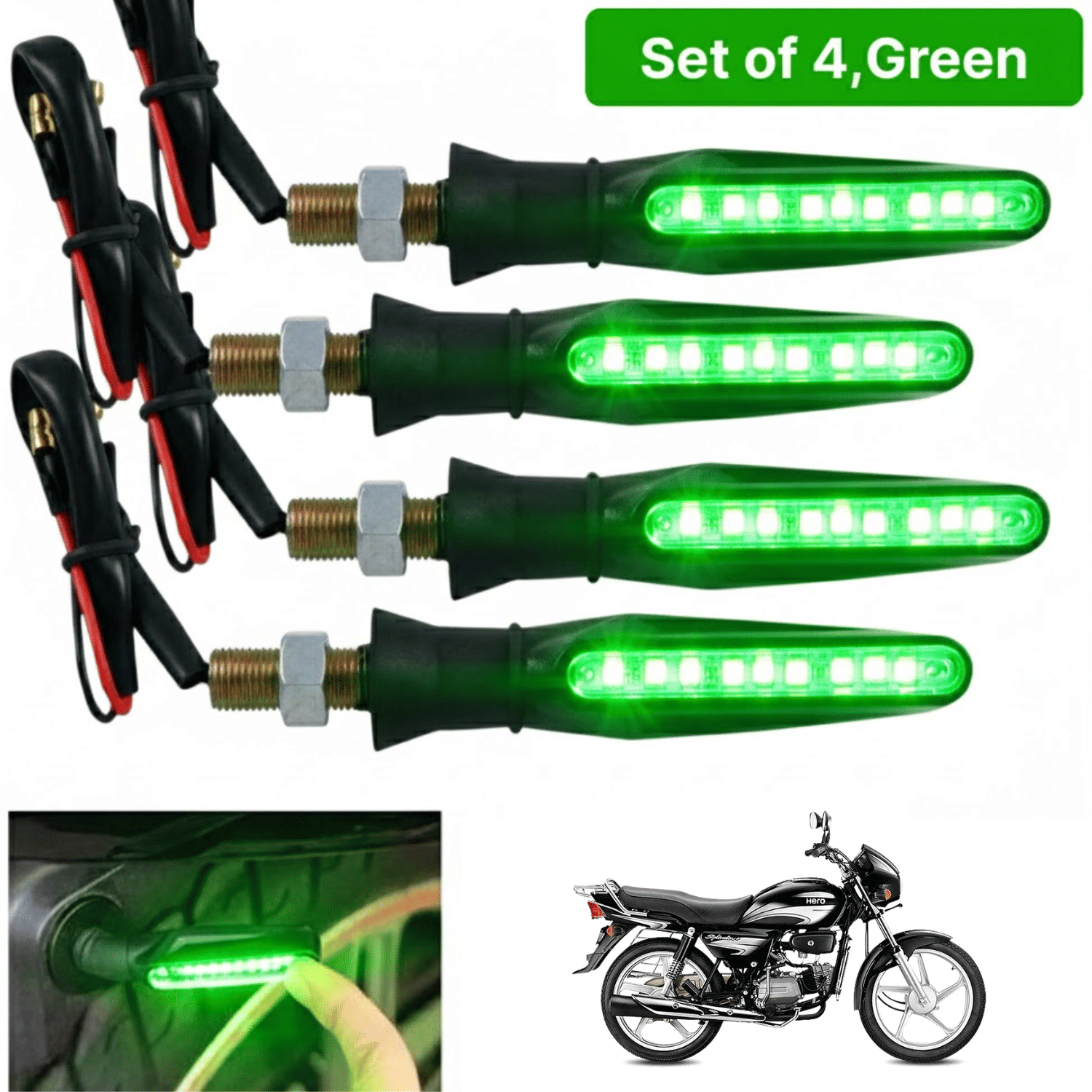AKSMIT Indicator Light For All Bike Make ( Pack of 4 )