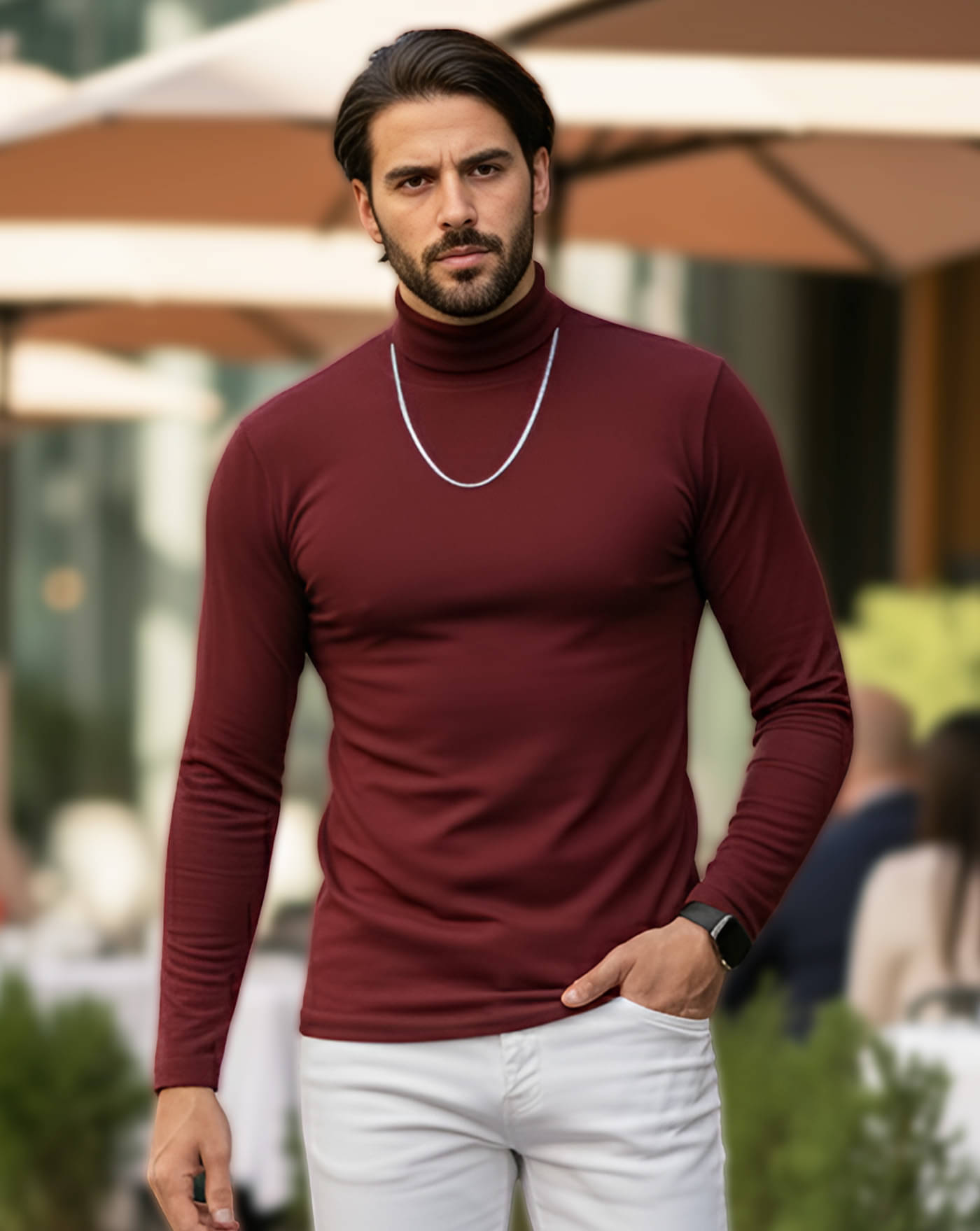AOOSH Men Cotton Blend Regular Fit Solid T-Shirt ( Maroon ) AOOSH Men Cotton Blend Regular Fit Solid T-Shirt ( Maroon )