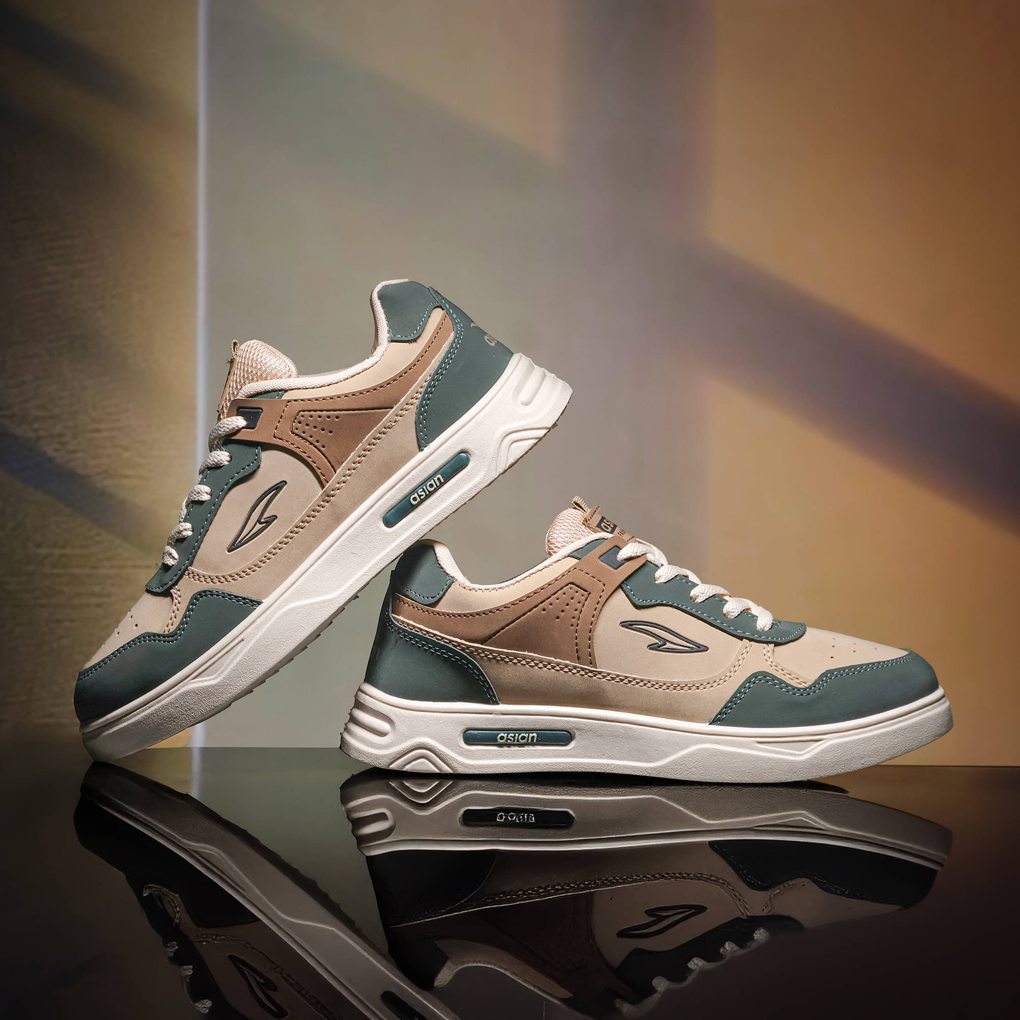     			ASIAN BOSTON-01 Brown Men's Sneakers