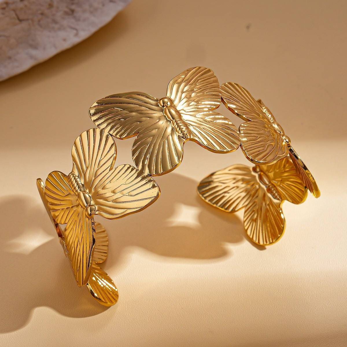     			Adornity Gold Cuff ( Pack of 1 )