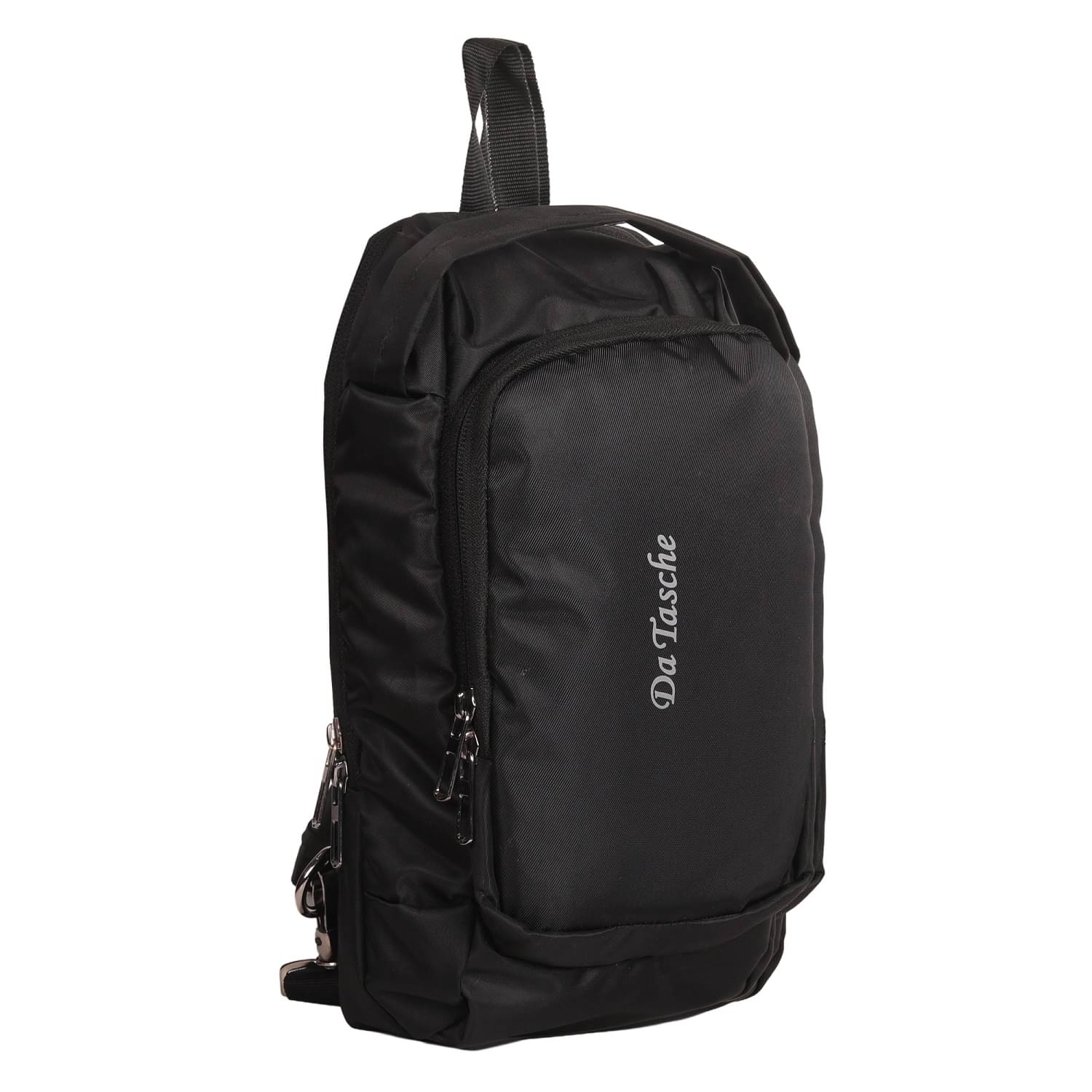 Da Tasche 8 Ltrs Polyester Backpack *For Boys & Girls ( Black ) Da Tasche 8 Ltrs Polyester Backpack *For Boys & Girls ( Black )