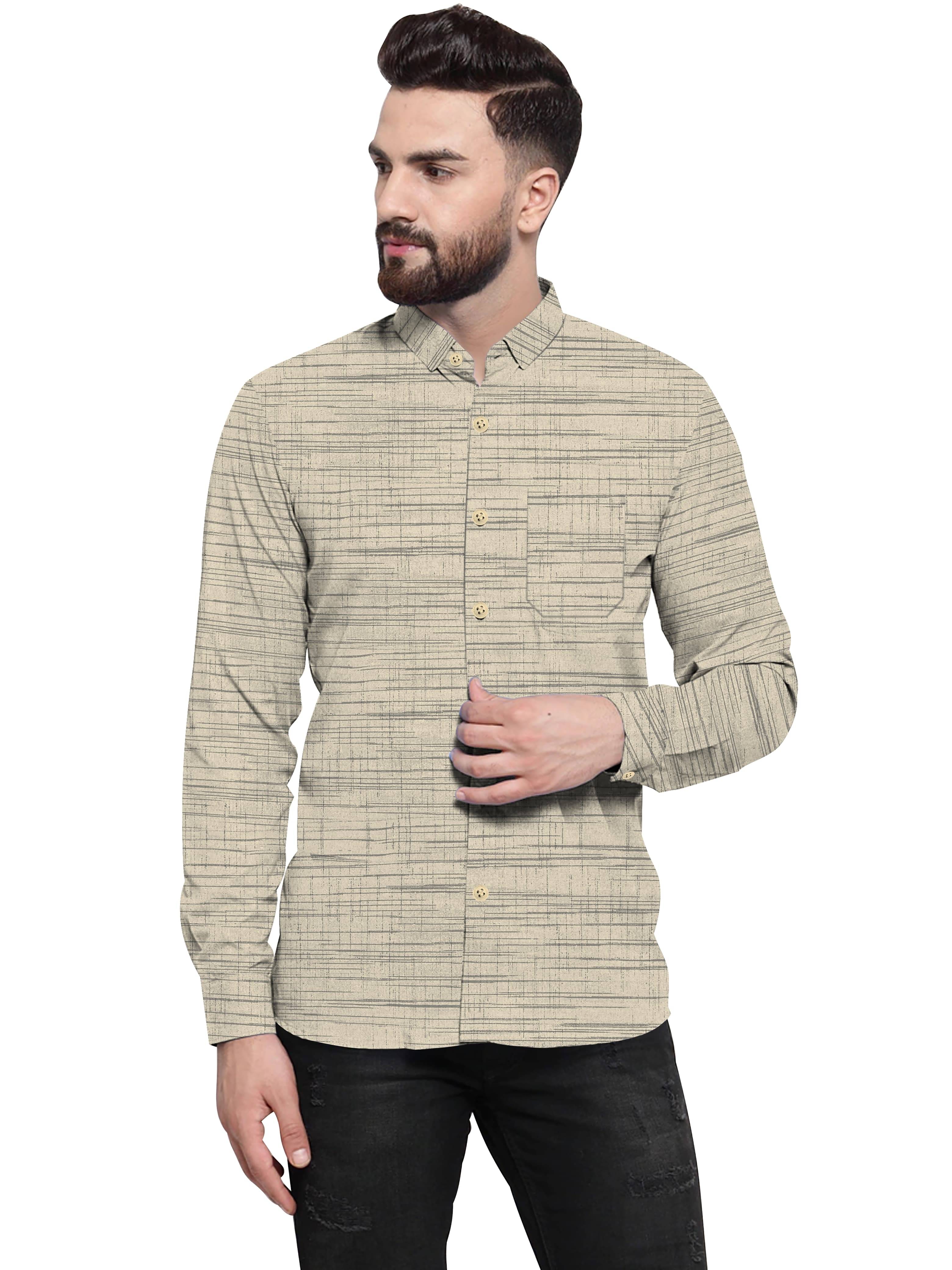     			GEN X GALLERIA Cotton Blend Regular Fit Solids Full Sleeves Men's Casual Shirt - Grey ( Pack of 1 )