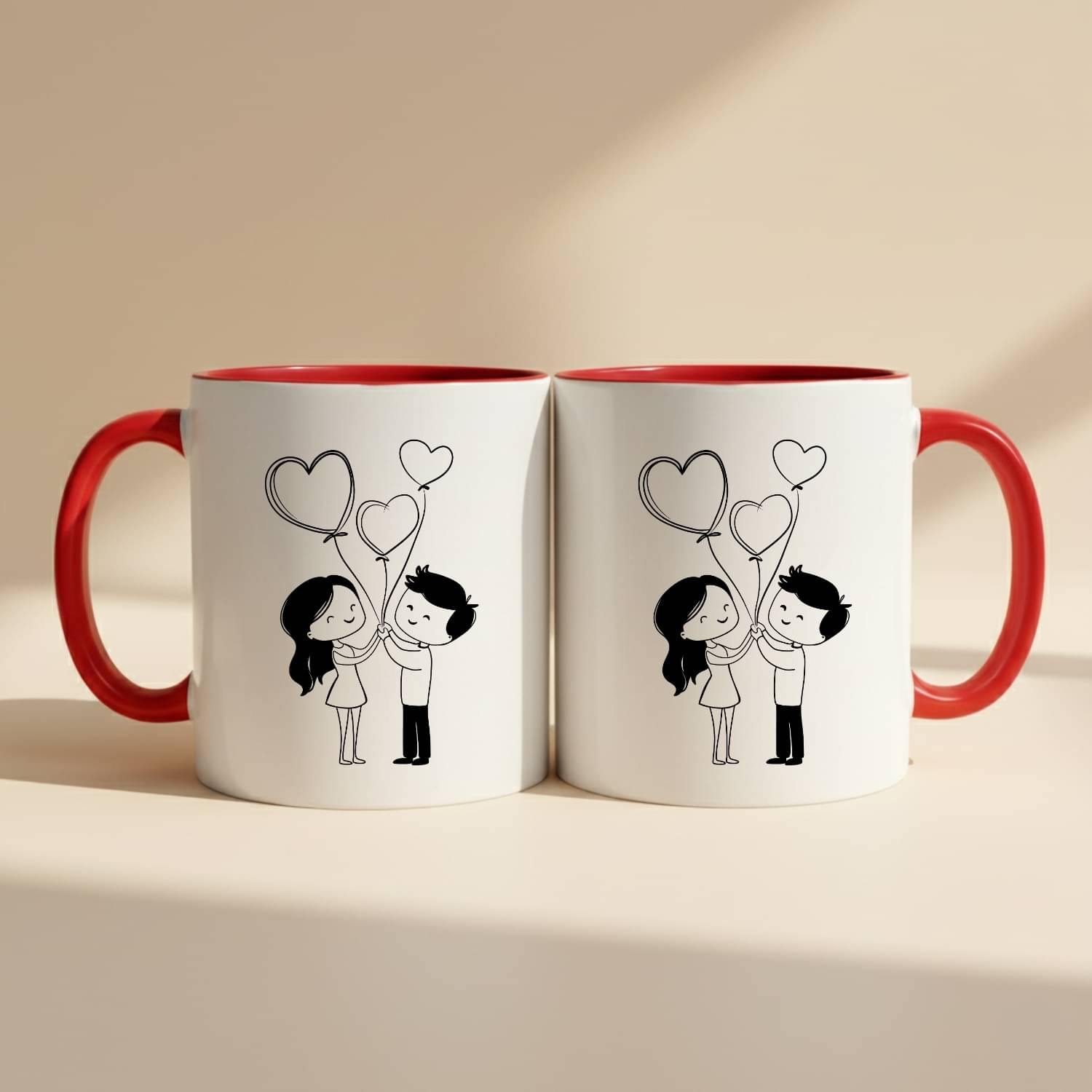     			Half Engineer Gifts - HE Romantic Cup Printed Solid Ceramic Coffee Mug 325 mL ( Pack of 2 )