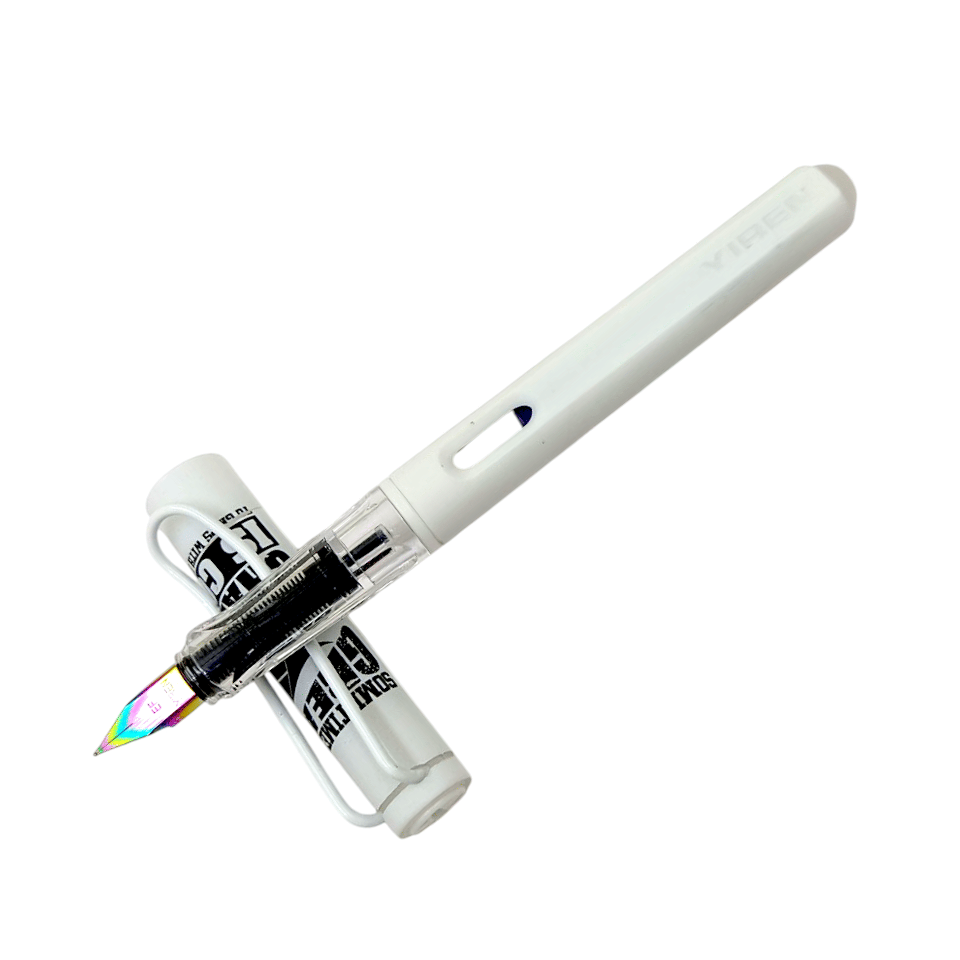 Lestylo White Football Lovers Fine Rainbow Nib With Erasable Ink Cartrige Best Gift Fountain Pen (Ink Color - Blue) Lestylo White Football Lovers Fine Rainbow Nib With Erasable Ink Cartrige Best Gift Fountain Pen (Ink Color - Blue)