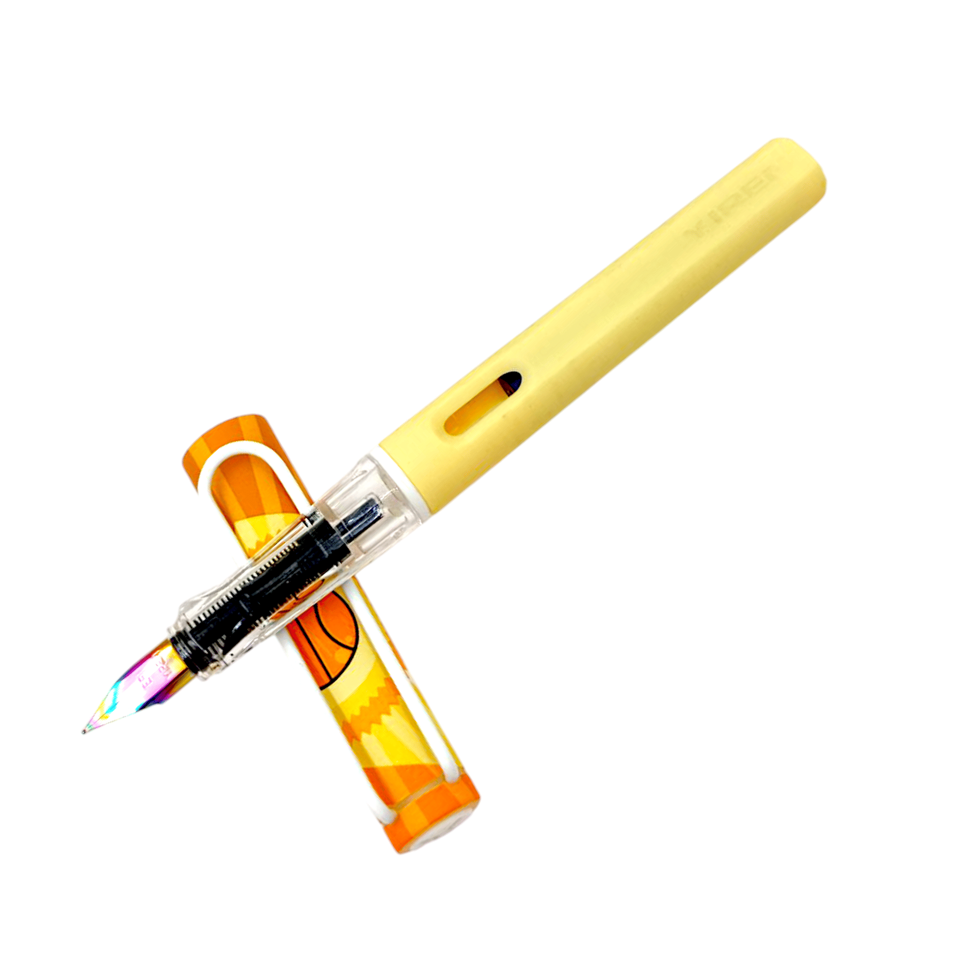 Lestylo Yellow Football Lovers Fine Rainbow Nib With Erasable Ink Cartrige Best Gift Fountain Pen (Ink Color - Blue) Lestylo Yellow Football Lovers Fine Rainbow Nib With Erasable Ink Cartrige Best Gift Fountain Pen (Ink Color - Blue)