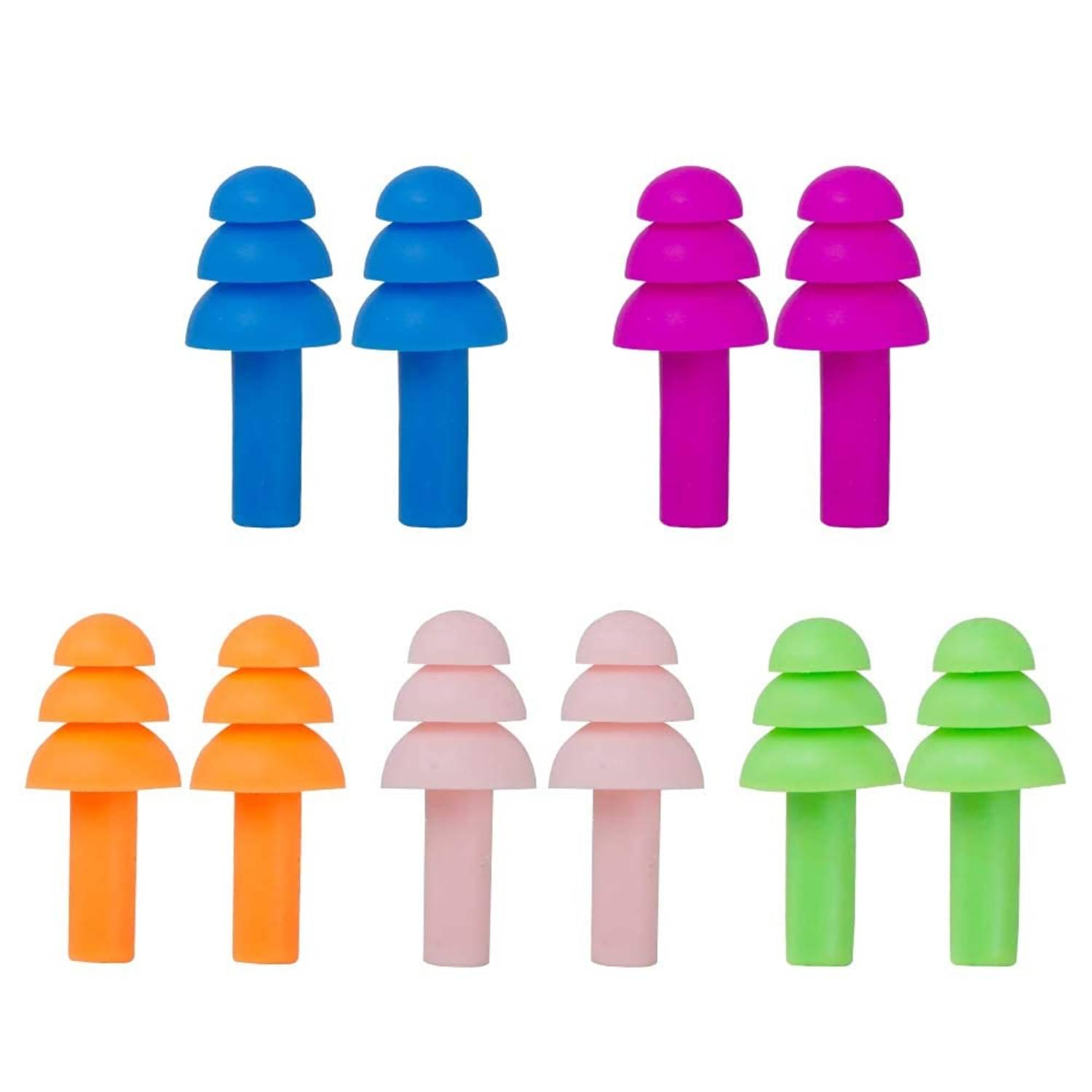    			LootWagon Adult Reusable Multi Color Ear Plug