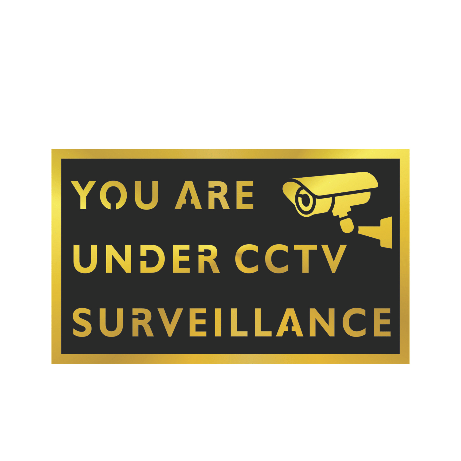     			Premium “You Are Under CCTV Surveillance” Acrylic Sign Board – Gold & Black Finish, 10x6 inch, 5mm Thick | For Office, Home, Shop & Building Security