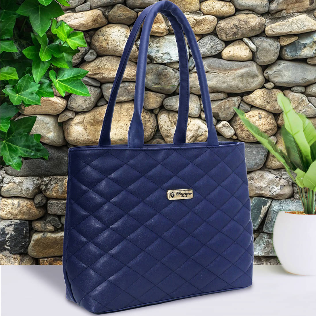     			Reprox Handheld Bag PU Set of 1 ( Blue )