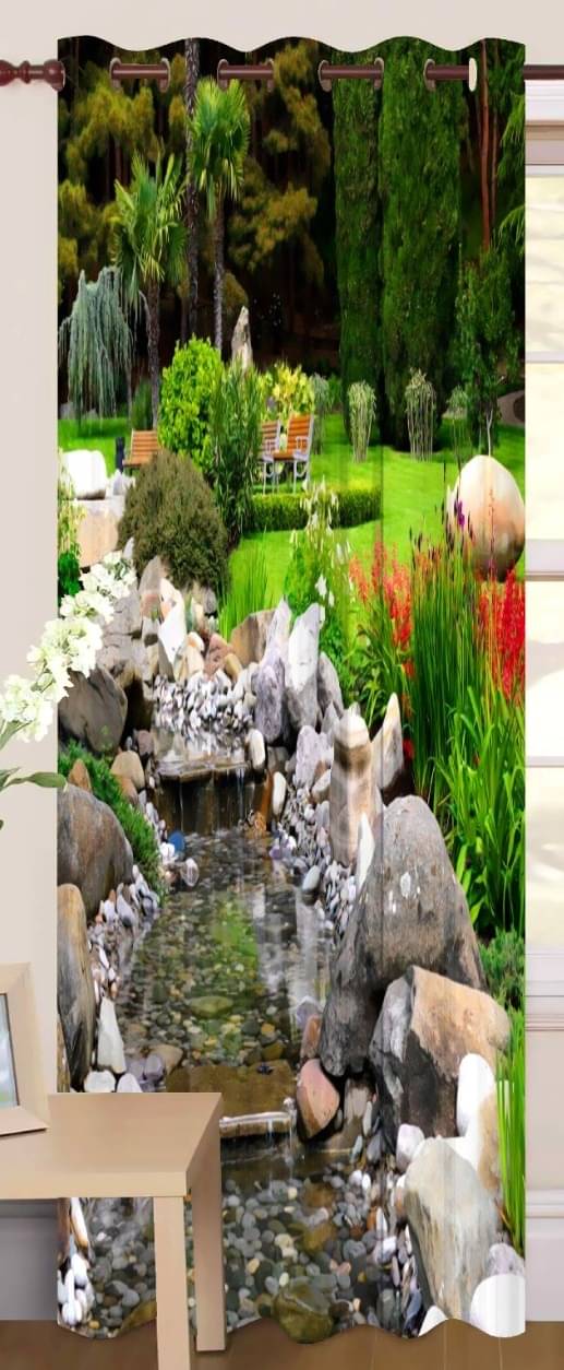 Royal Decor Abstract Room Darkening Eyelet Curtain 5 ft ( Pack of 1 ) - Red Royal Decor Abstract Room Darkening Eyelet Curtain 5 ft ( Pack of 1 ) - Red