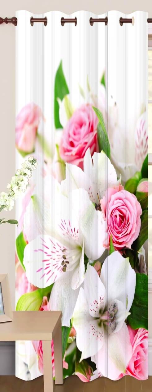 Royal Decor Abstract Room Darkening Eyelet Curtain 5 ft ( Pack of 1 ) - Pink Royal Decor Abstract Room Darkening Eyelet Curtain 5 ft ( Pack of 1 ) - Pink