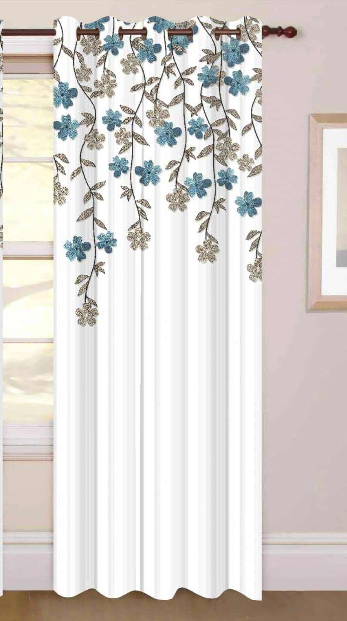 Royal Decor Abstract Room Darkening Eyelet Curtain 5 ft ( Pack of 1 ) - Grey Royal Decor Abstract Room Darkening Eyelet Curtain 5 ft ( Pack of 1 ) - Grey