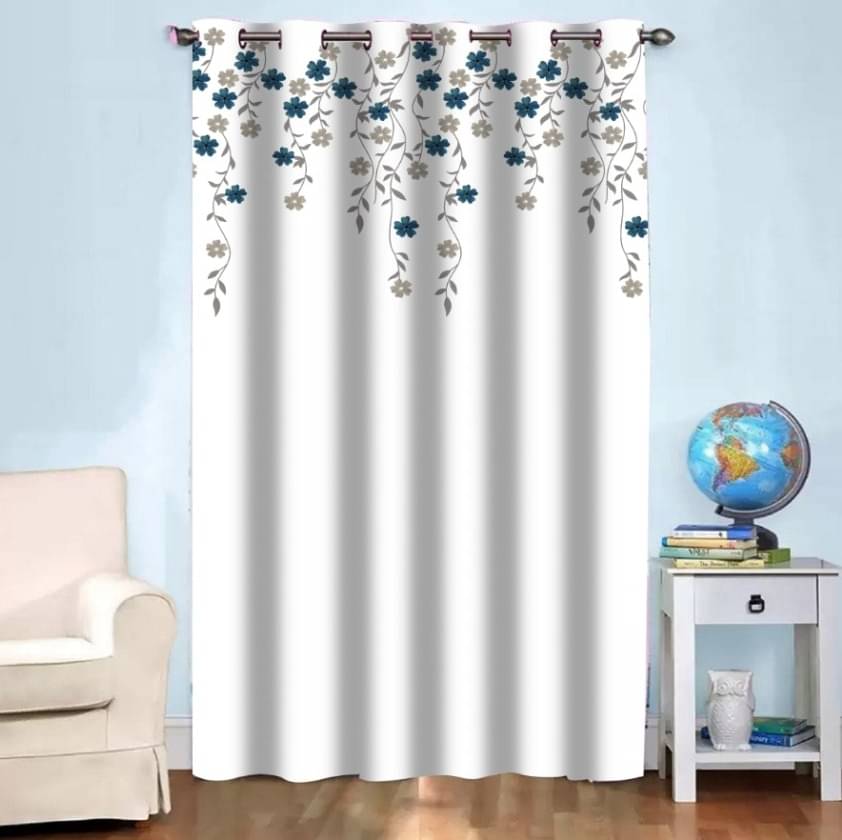 Royal Decor Floral Printed Room Darkening Eyelet Curtain 5 ft ( Pack of 1 ) - Green Royal Decor Floral Printed Room Darkening Eyelet Curtain 5 ft ( Pack of 1 ) - Green