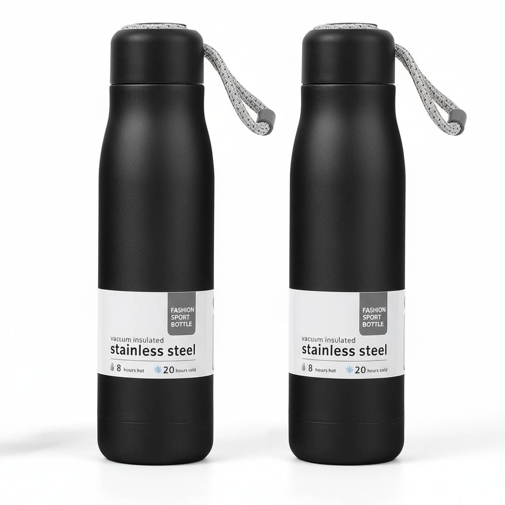     			SOURAV ENTERPRISE SSM FLASK-0006 Black Steel Flask ( 500 ml )