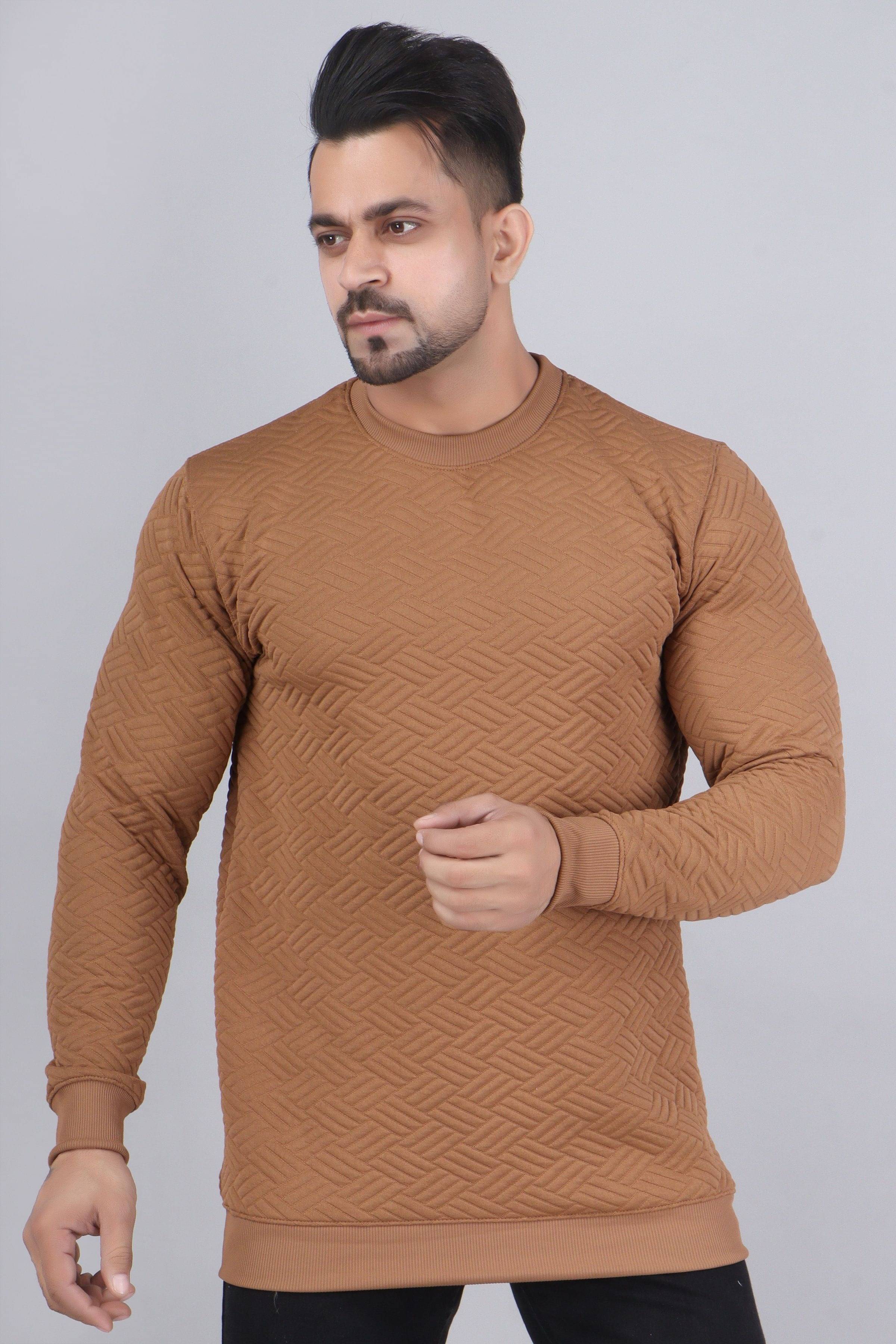 WILD ELEPHANT Polyester Round Neck Men's Sweatshirt - Brown ( Pack of 1 ) WILD ELEPHANT Polyester Round Neck Men's Sweatshirt - Brown ( Pack of 1 )