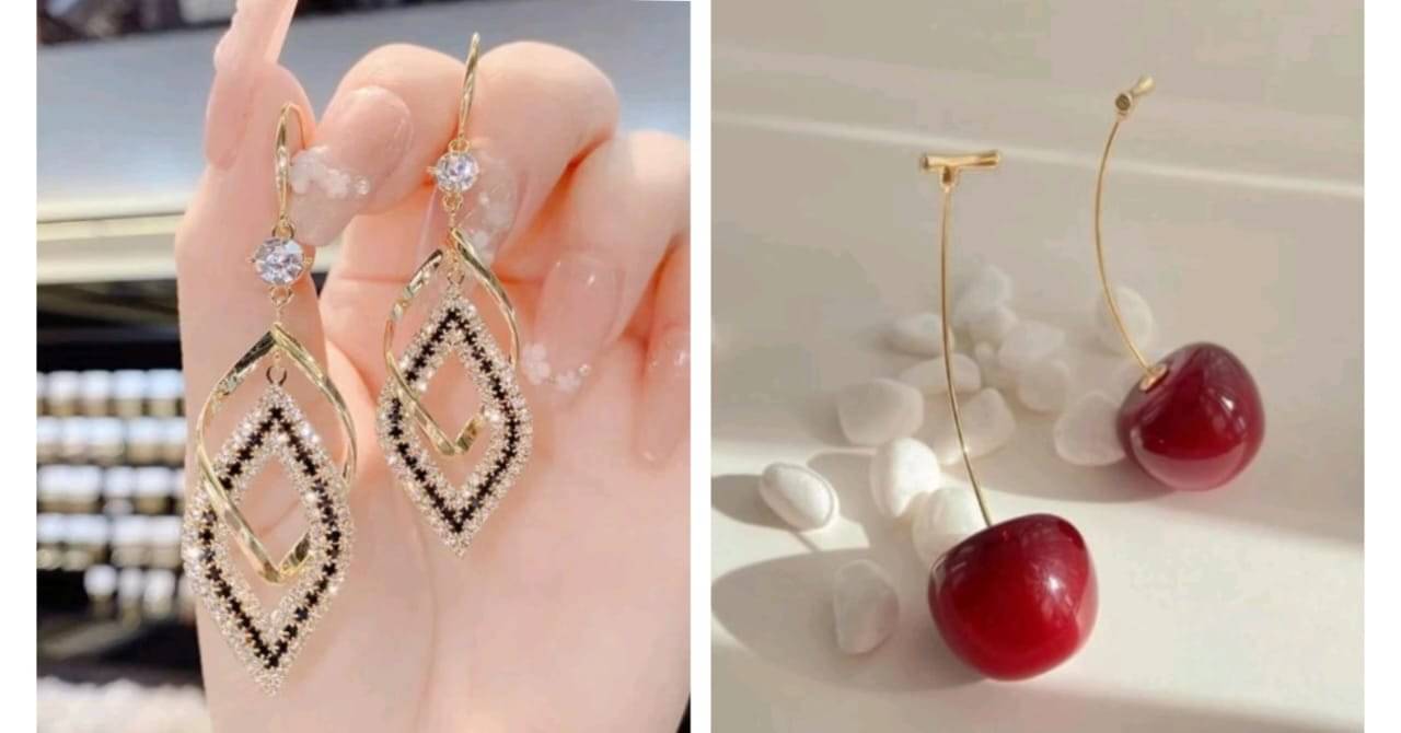     			Yugosmile Golden Drop Earrings ( Pack of 2 )