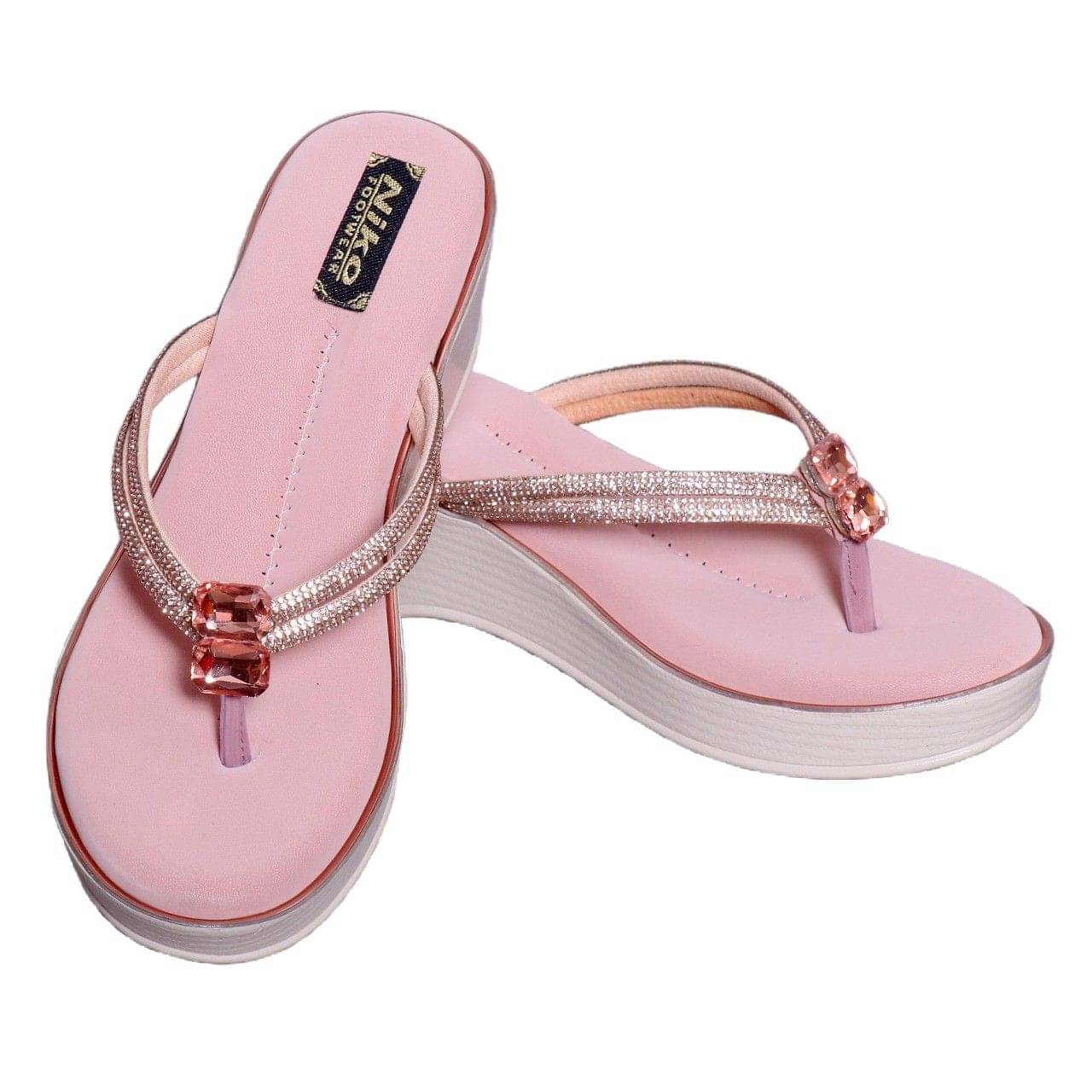 niko Pink Women's Slip On Heels niko Pink Women's Slip On Heels