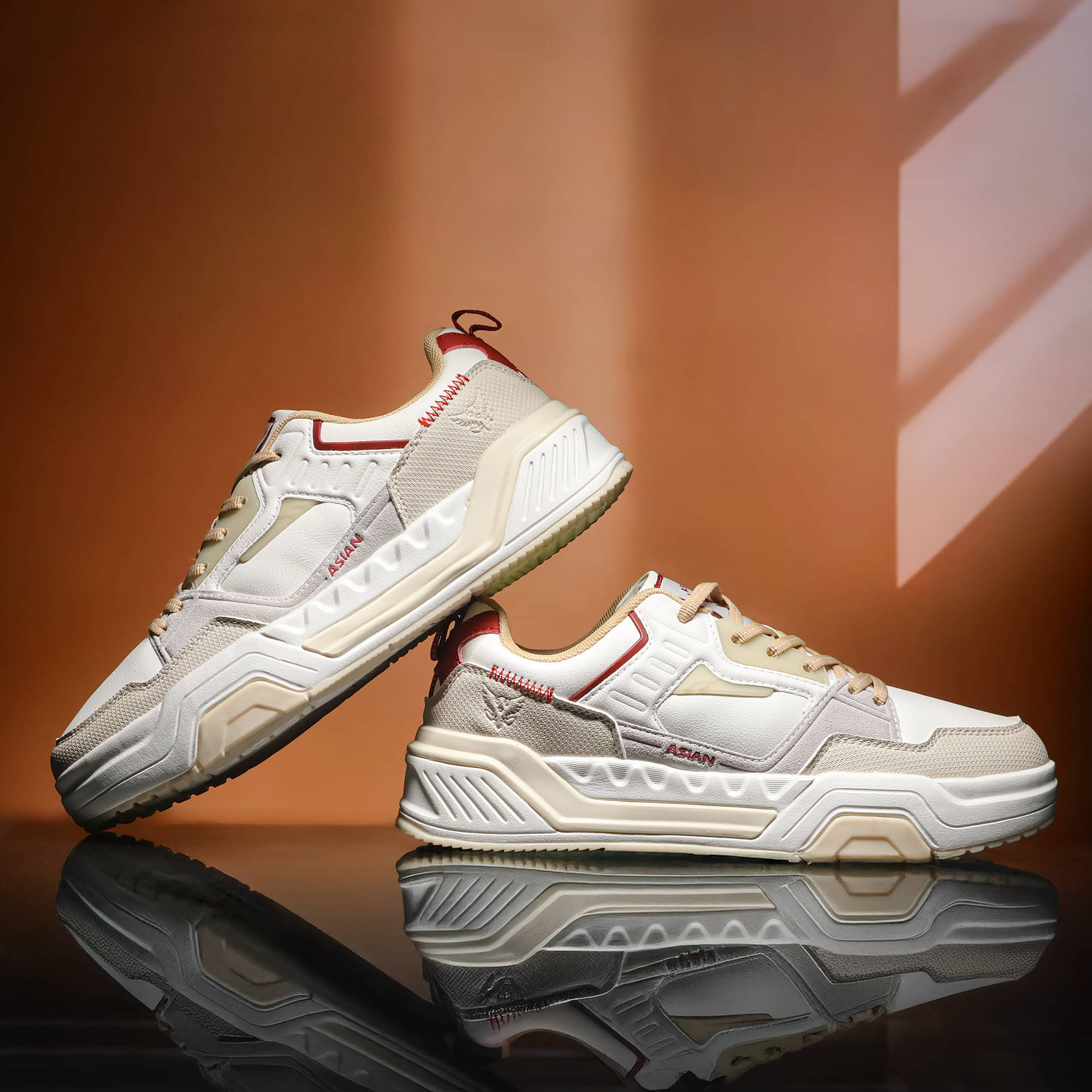     			ASIAN MOJO-07 Beige Men's Sneakers