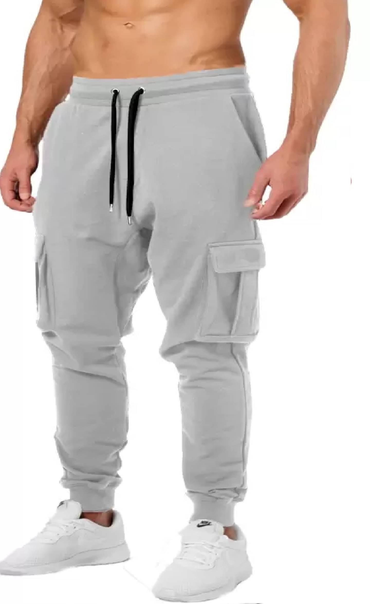 Aksa Grey Cotton Blend Men's Trackpants ( Pack of 1 ) Aksa Grey Cotton Blend Men's Trackpants ( Pack of 1 )