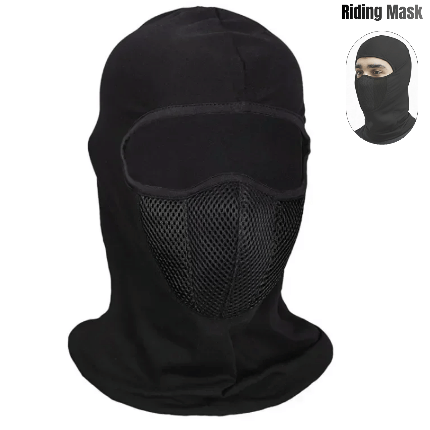 Aksmit Full Cover Face Mask Cotton Fabric Bike Riding Washable Dust Protection Balaclava For Men Women Neck Gaiter Helmet Liner Pack of 1
