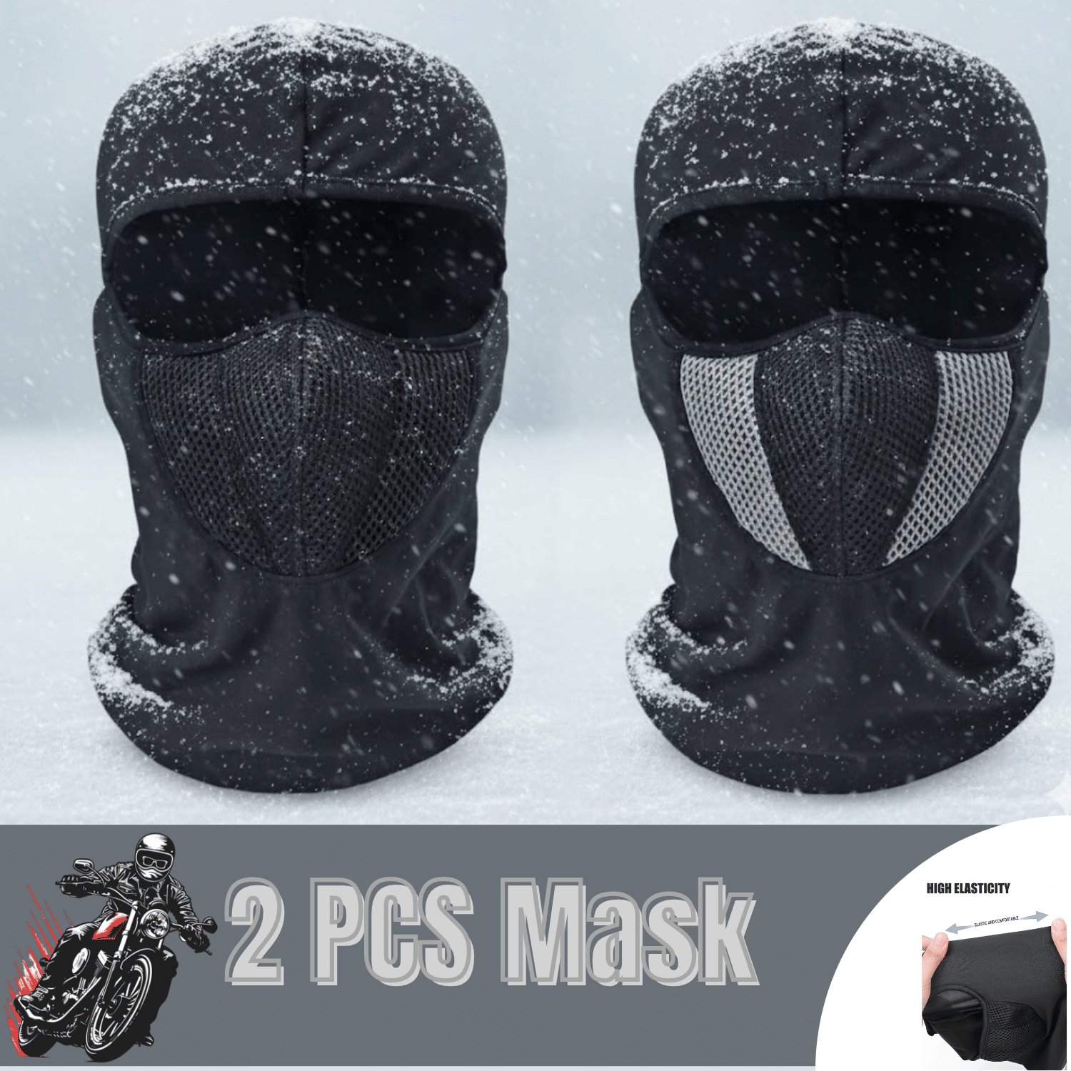 Aksmit Full Cover Face Mask Cotton Fabric Bike Riding Washable Dust Protection Balaclava For Men Women Neck Gaiter Helmet Liner Pack of 2