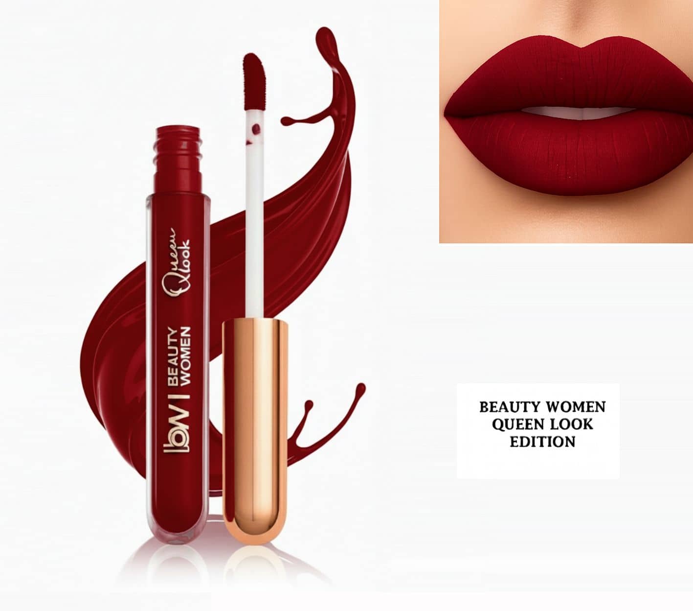 Beauty Women Maroon Matte Long Lasting Liquid Lipstick ( Pack of 1 )